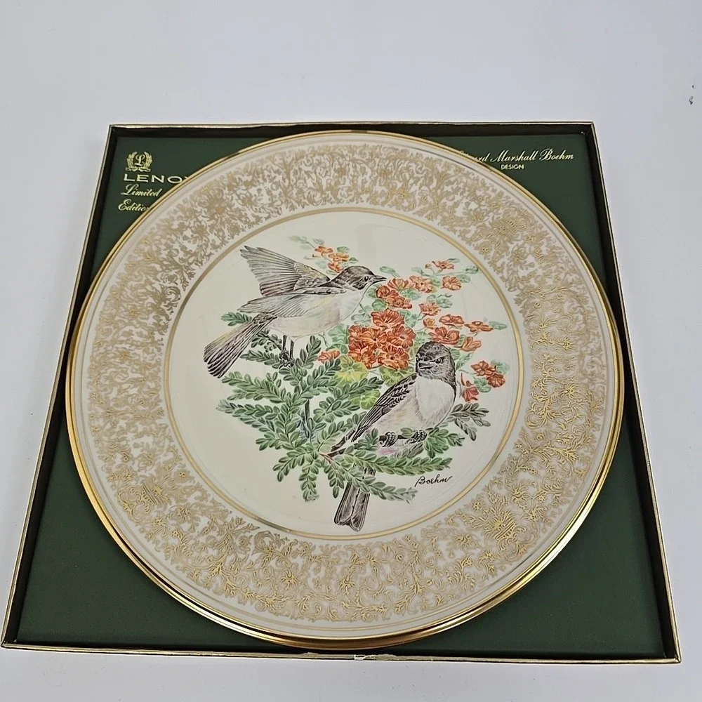 Lenox China Boehm Eastern Pheobes‎ Bird Plate 1981 Limited Edition USA